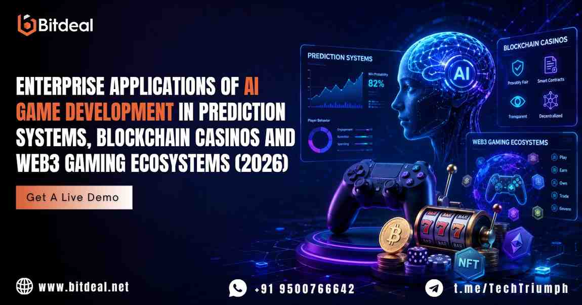 Enterprise Applications of AI Game Development in Prediction Systems, Blockchain Casinos and Web3 Gaming Ecosystems (2026)