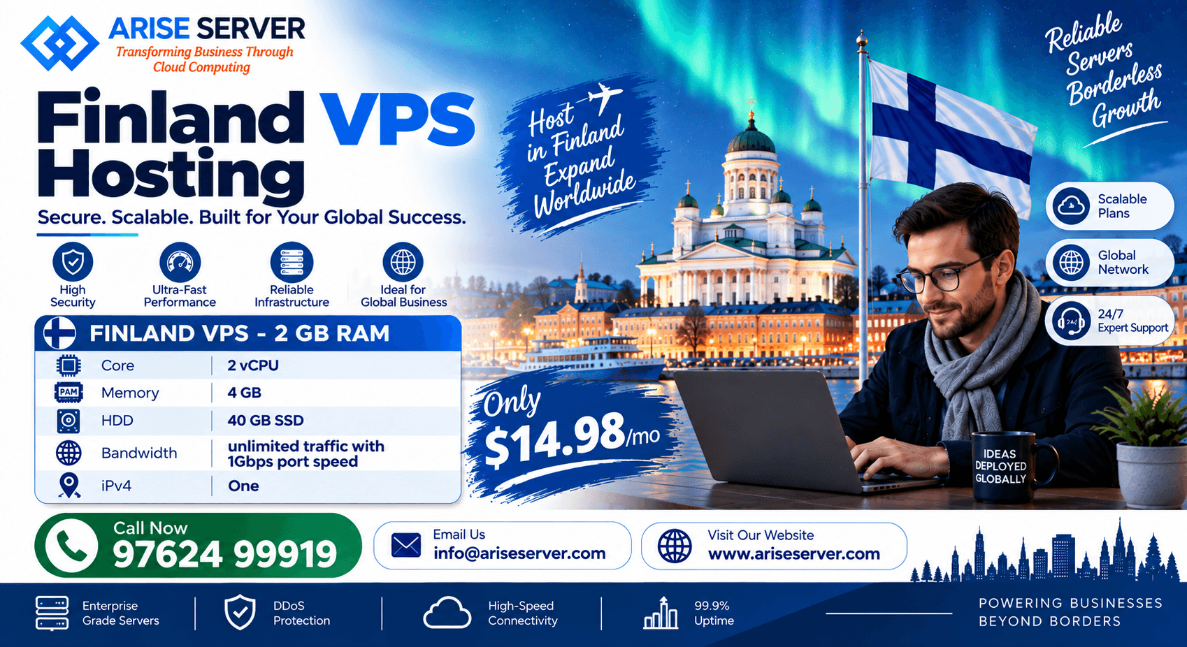 Finland VPS Server Hosting – At Low Cost | Arise Server