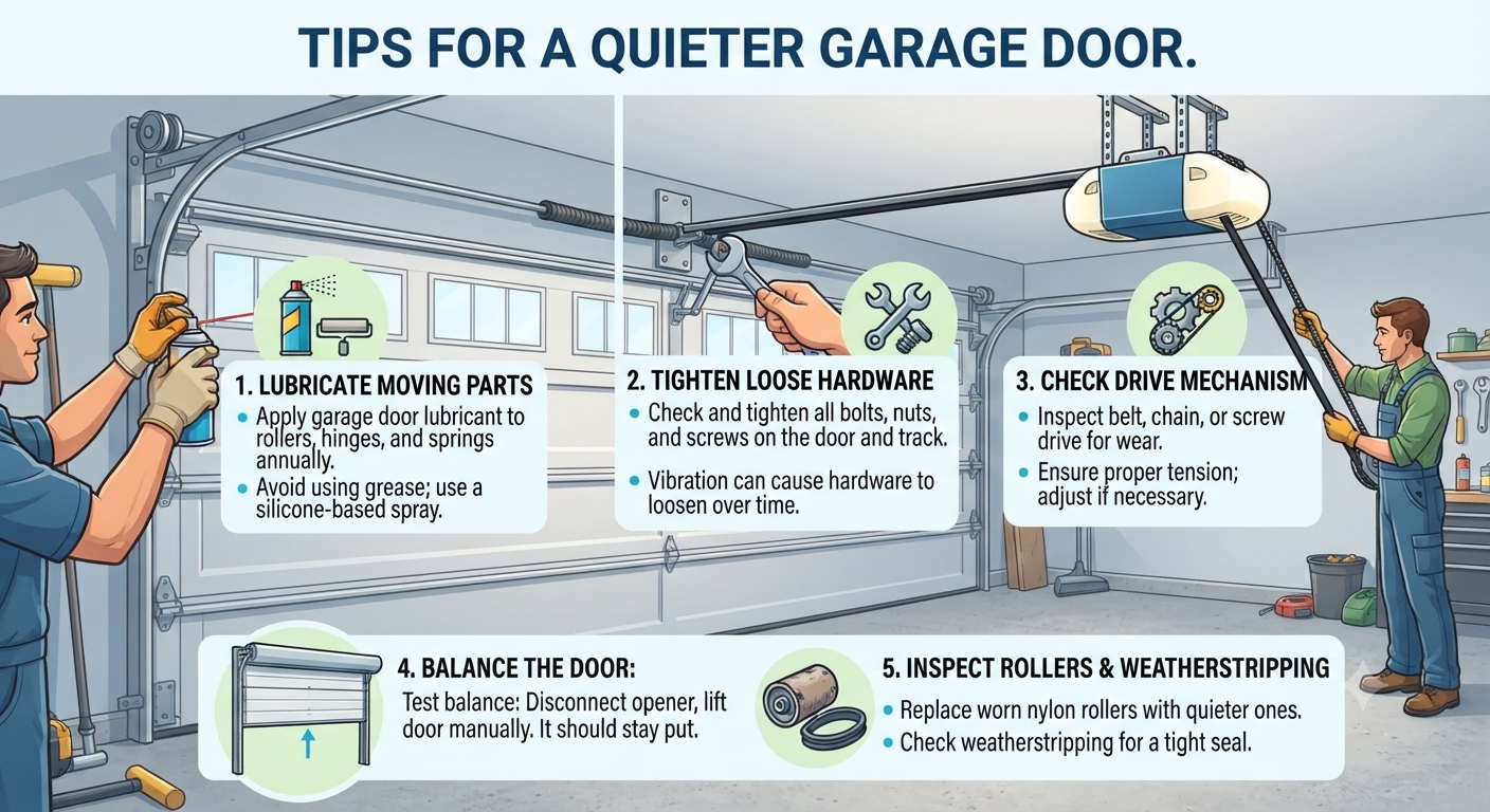 Tips for Keeping Your Garage Door Running Quietly generate image