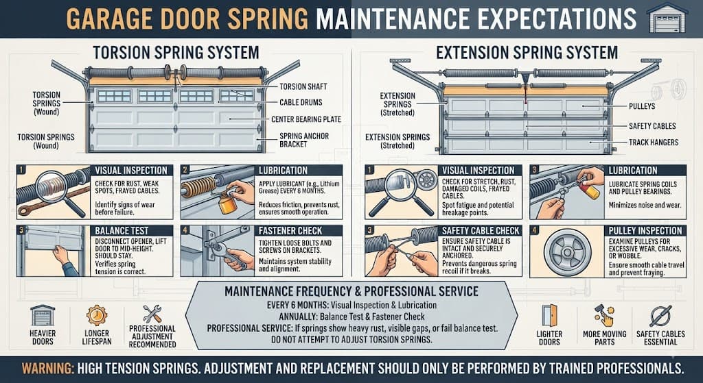 Garage Door Spring Maintenance Expectations