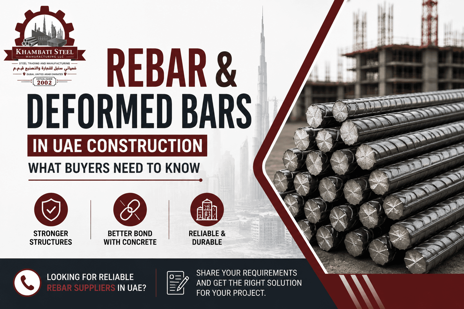 Rebar and Deformed Bars in UAE Construction: What Buyers Need to Know