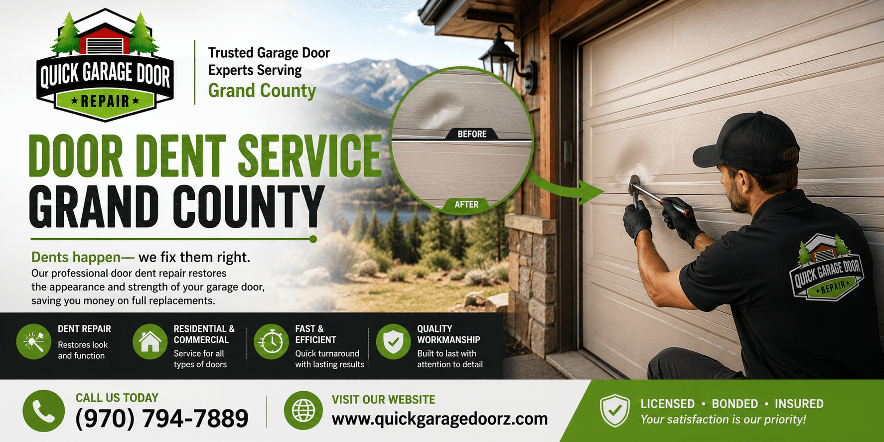 Door Dent Repair Grand County CO | Quick Garage Door Repair
