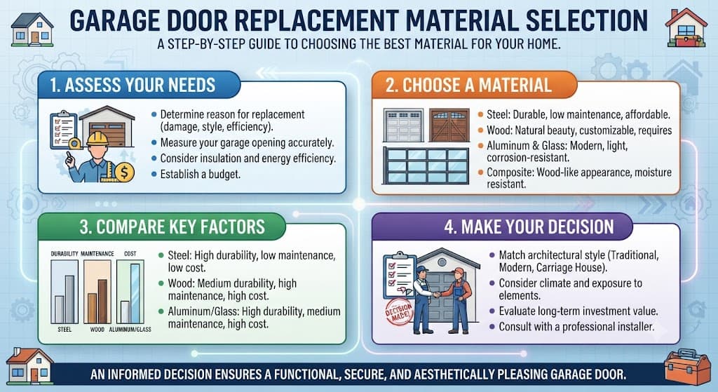 Garage Door Replacement Material Selection