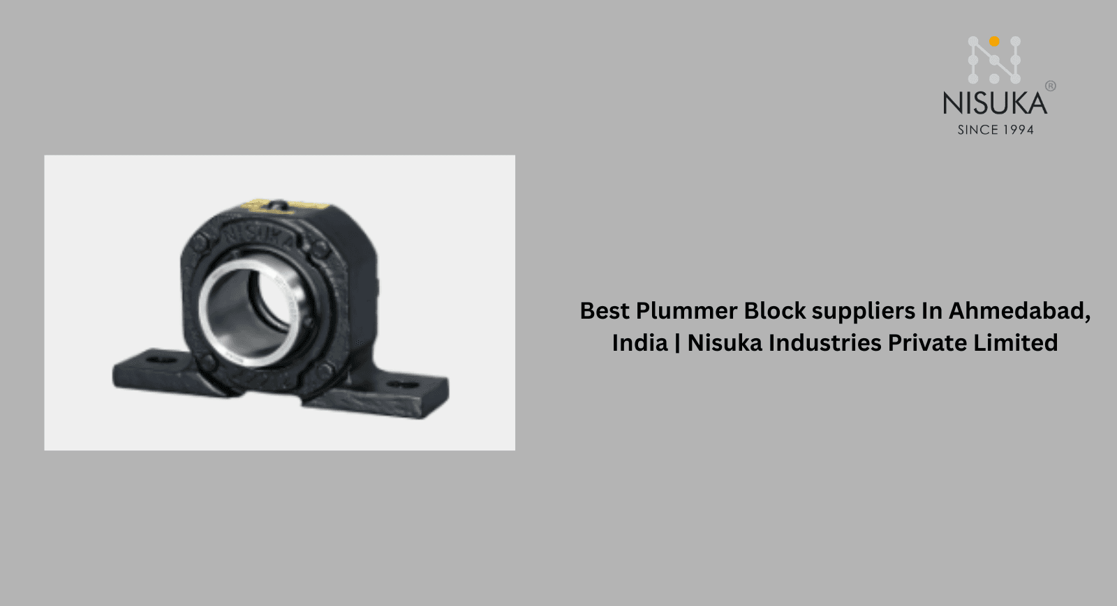 Best Plummer Block suppliers In Ahmedabad, India | Nisuka Industries Private Limited