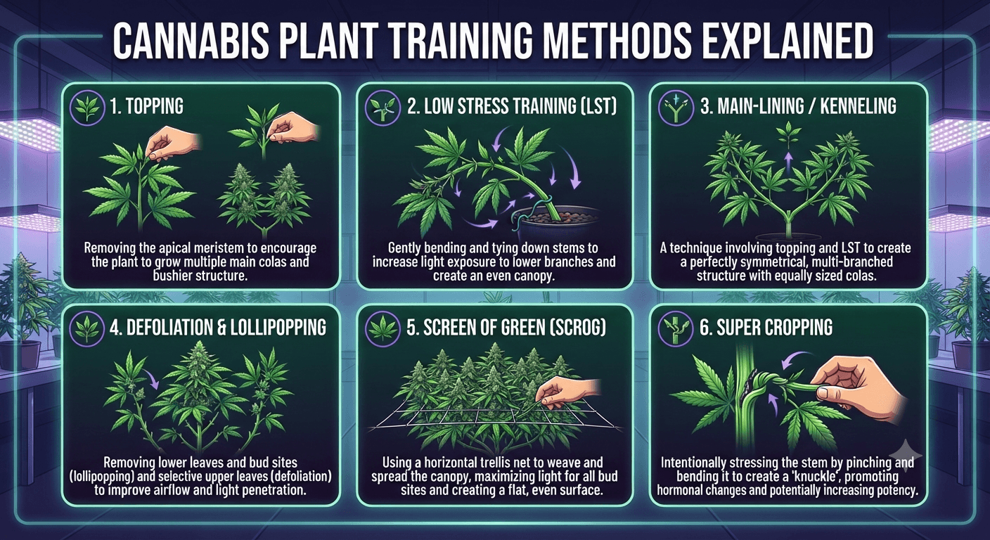 Cannabis Plant Training Methods Explained