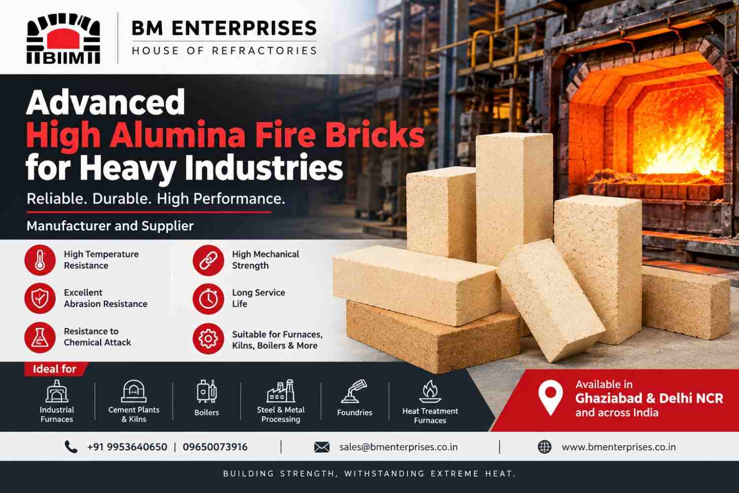Advanced High Alumina Fire Bricks for Heavy Industries | Manufacturer and Supplier