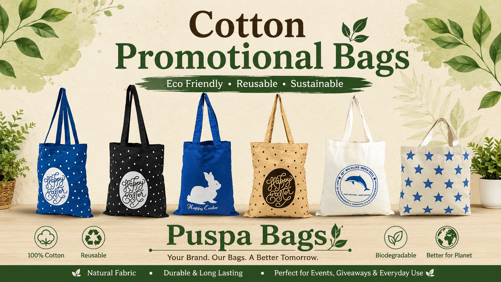 Cotton Promotional Bags – Eco-Friendly Branding & Marketing Bags for Global Buyers