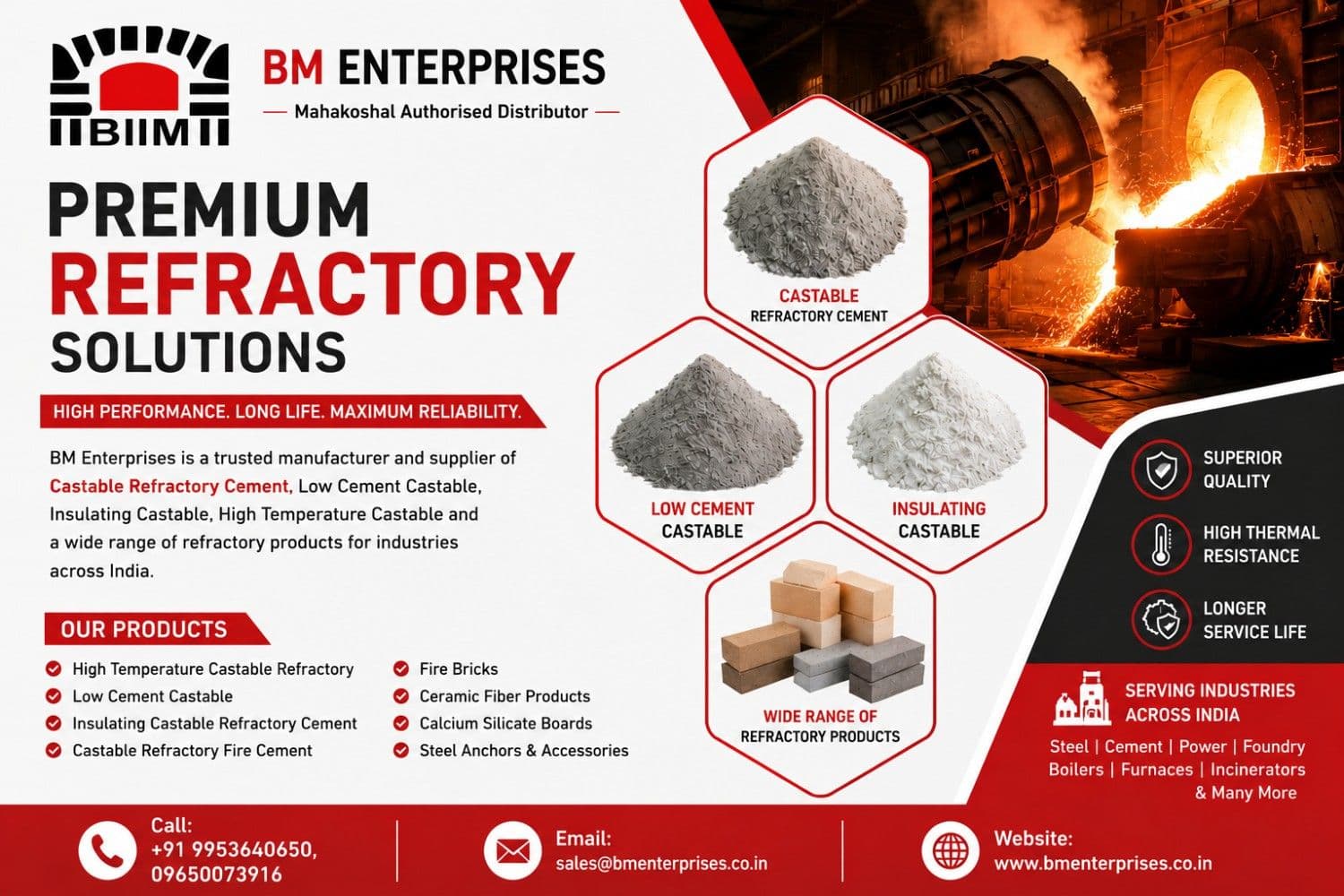Who Is the Best Castable Refractory Cement Manufacturer and Supplier in India?