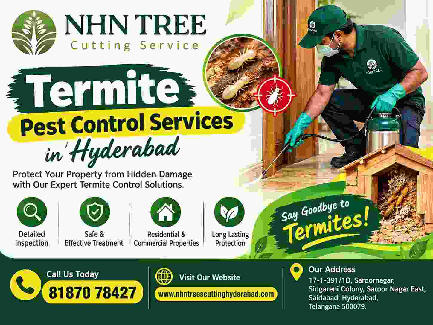 Termite Pest Control Services in Hyderabad – NHN Trees Cutting Hyderabad