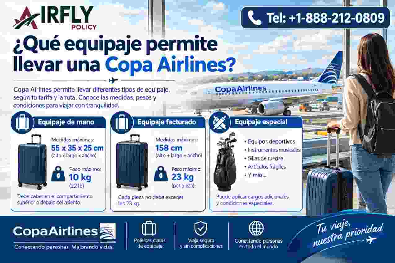 ¿Qué equipaje permite llevar una Copa Airlines?