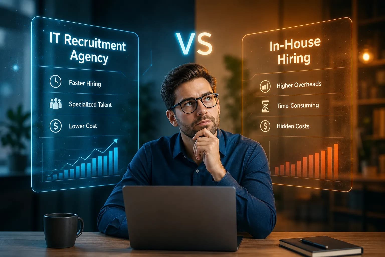 IT recruitment agency vs in-house: the true cost comparison