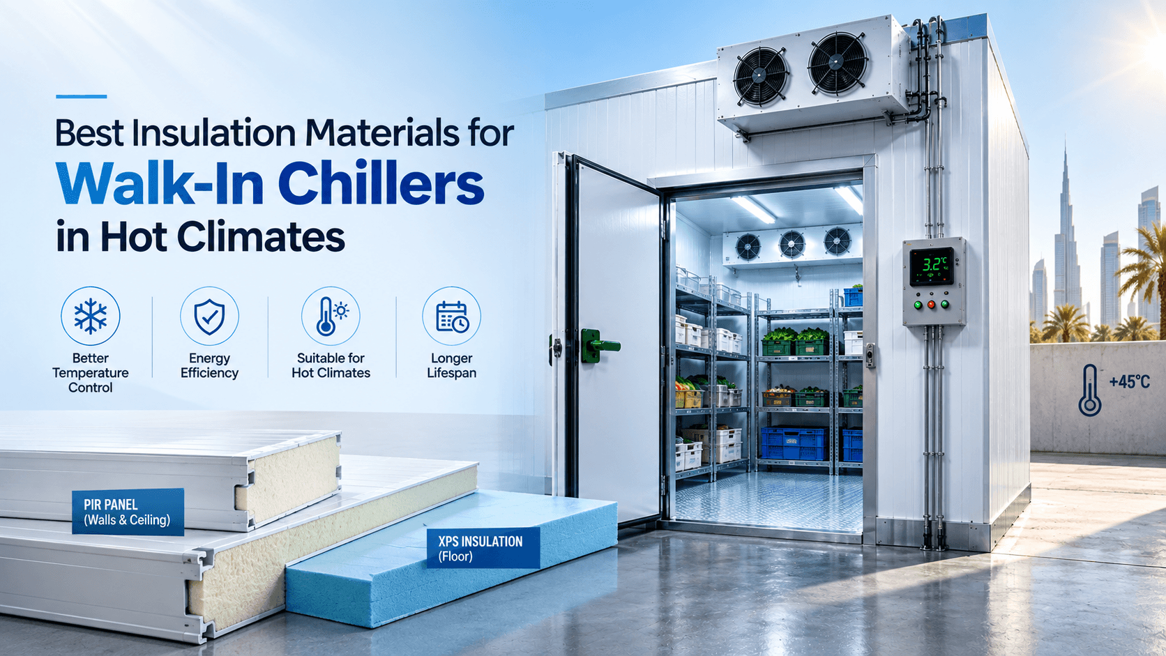 Best Insulation Materials for Walk-In Chillers in Hot Climates