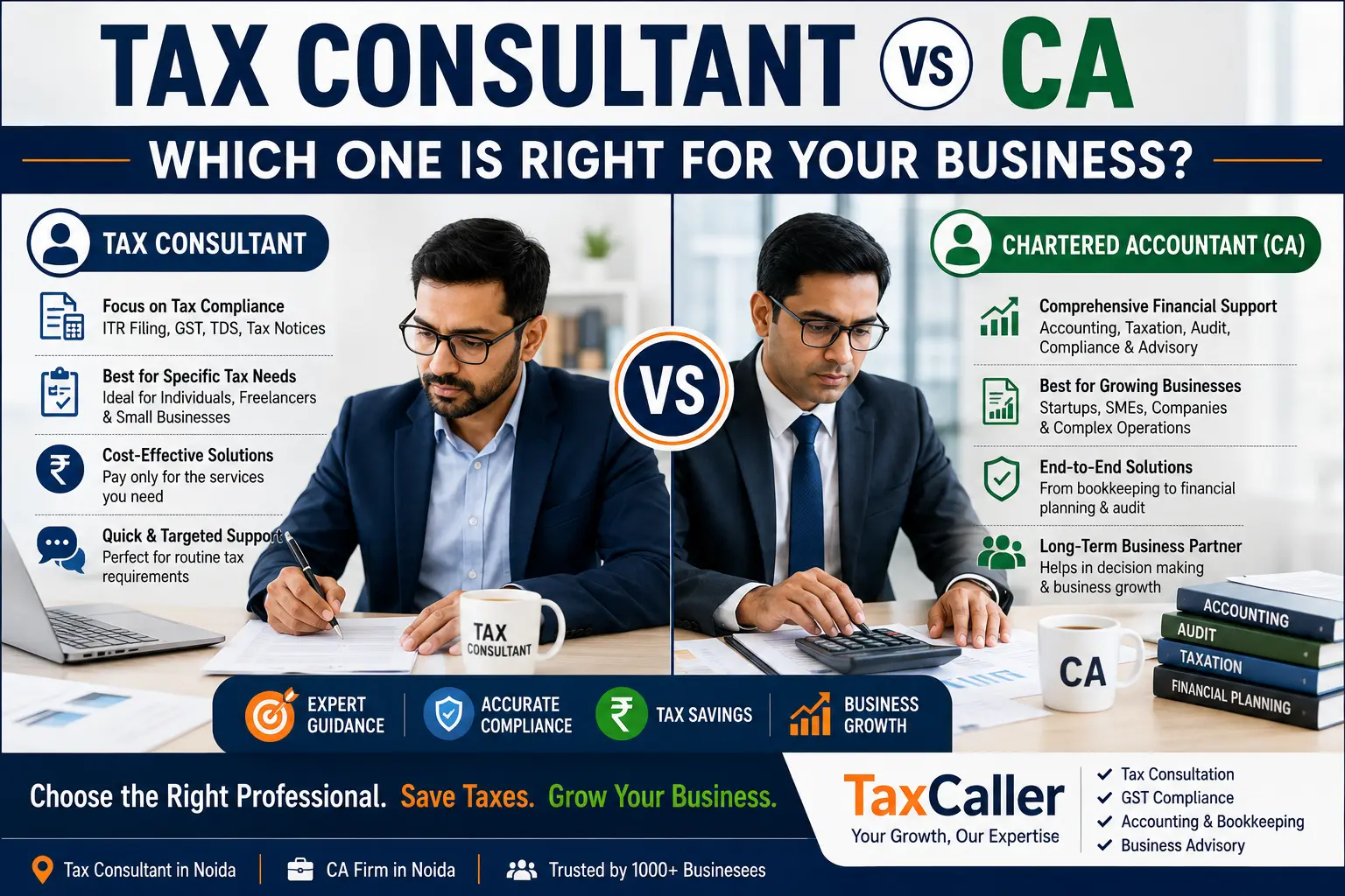 Tax Consultant vs CA: Which One Is Right for Your Business?