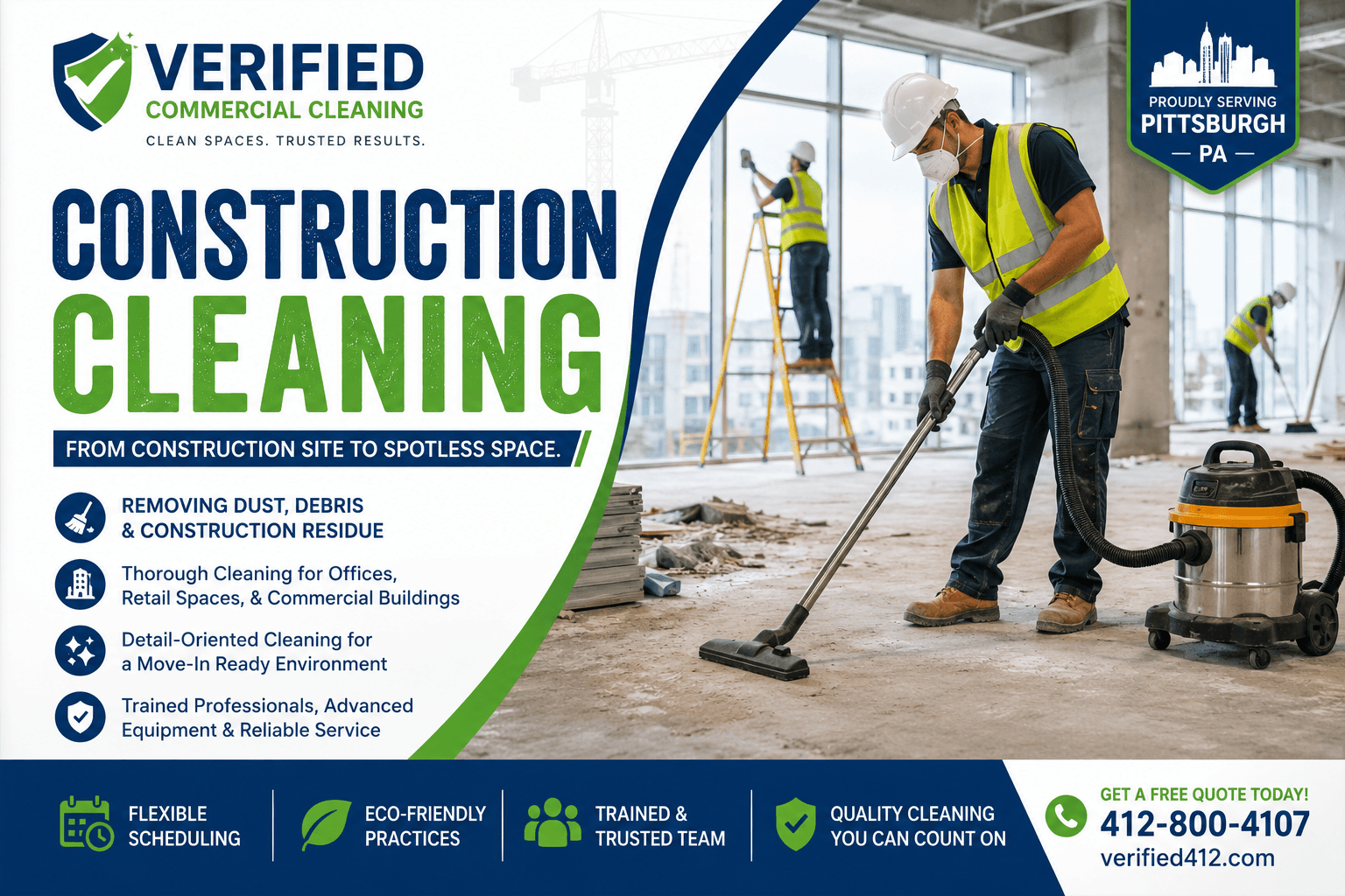 Professional Construction Cleaning Service in Pittsburgh