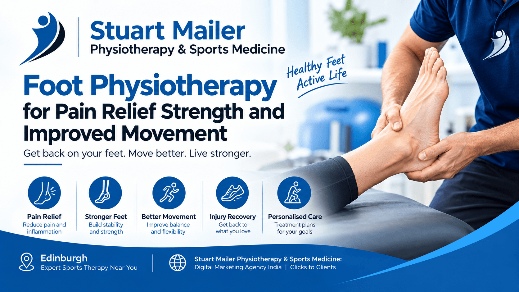 Foot Physiotherapy for Pain Relief Strength and Improved Movement
