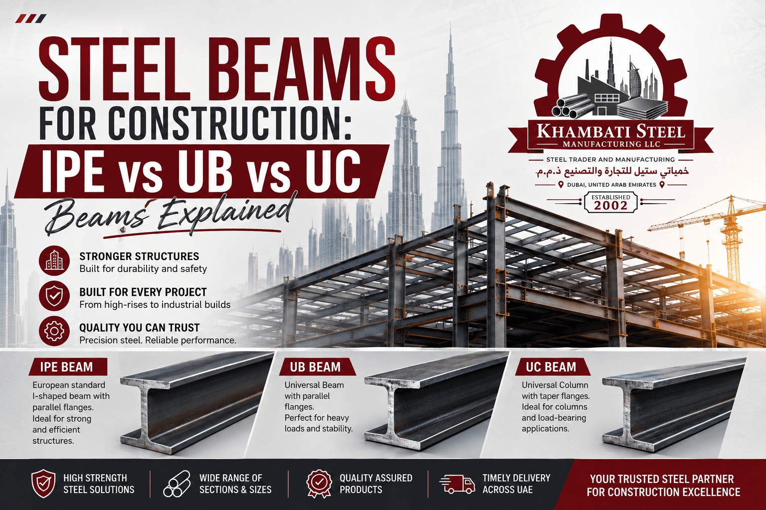 Steel Beams for Construction: IPE vs UB vs UC Beams Explained