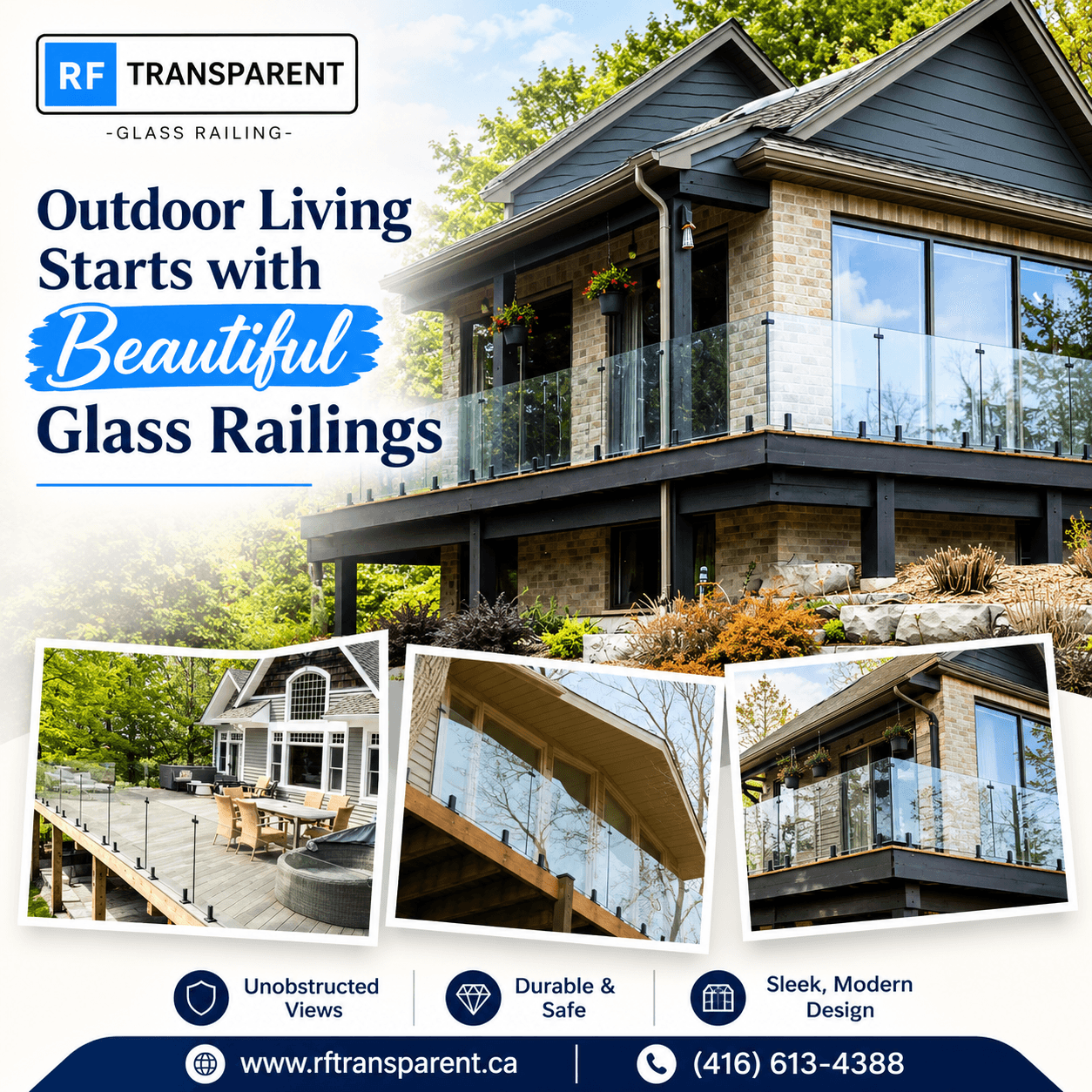Premium Glass Railings for Modern Decks, Patios & Balconies