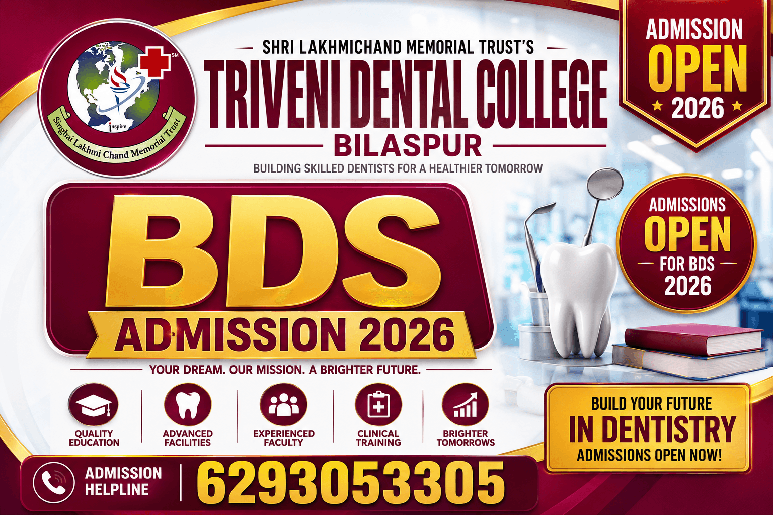 Triveni Dental College Bilaspur BDS Admission 2026