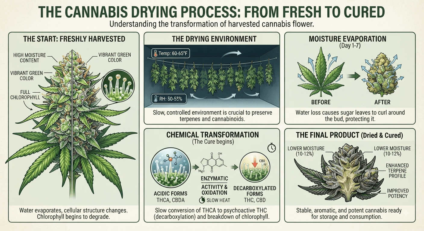 What Happens to Cannabis During the Drying Process?
