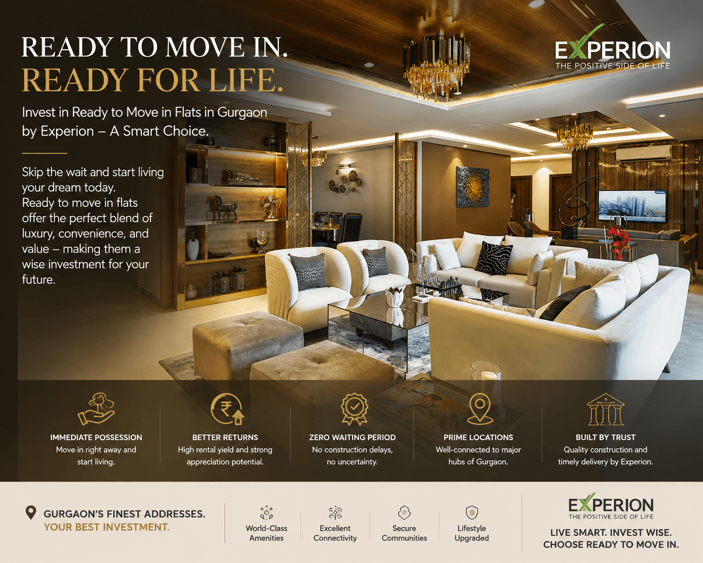 Ready To Move in Flats in Gurgaon  | Experion
