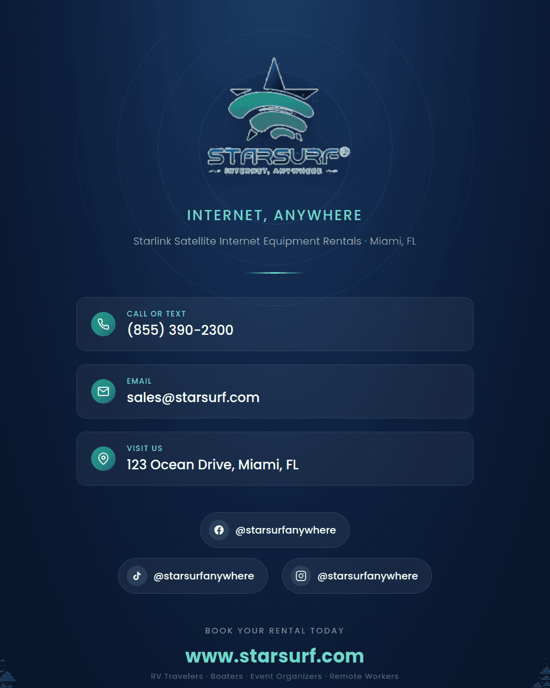 Starlink Rental Near Me – Fast Internet Anywhere With Star Surf