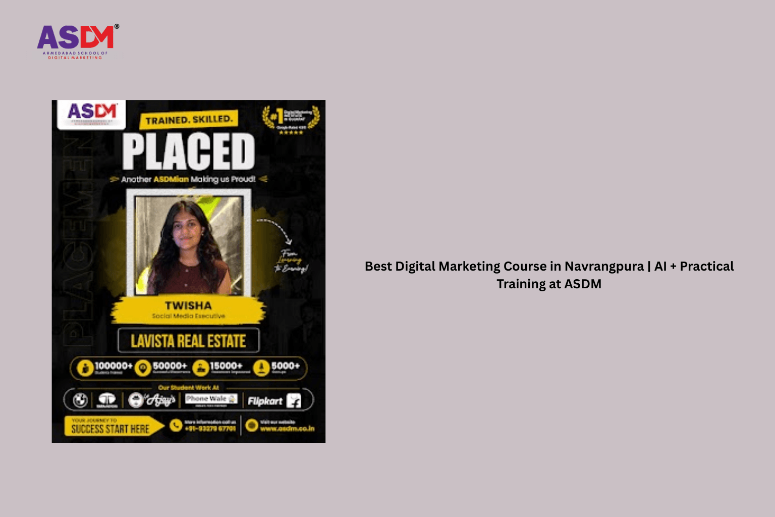 Best Digital Marketing Course in Navrangpura | AI + Practical Training at ASDM