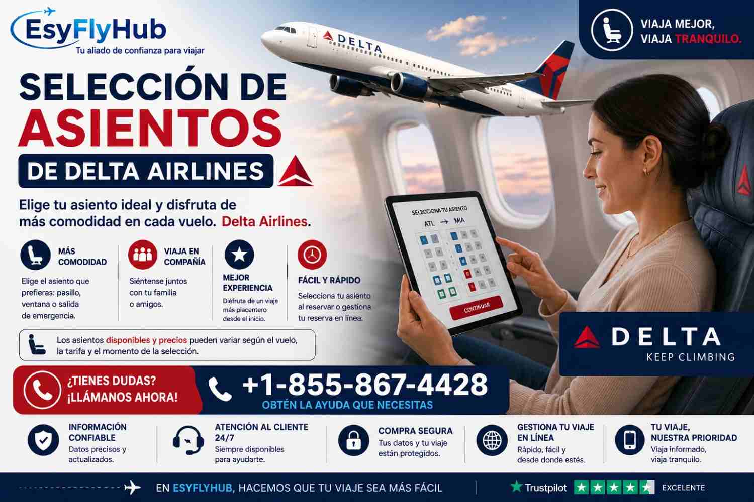 ¿Cómo Elegir el Mejor Asiento en Delta Airlines?
