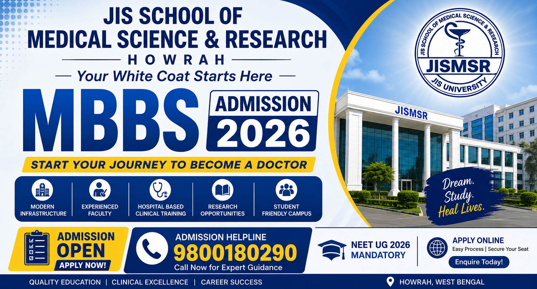 JIS School of Medical Science and Research MBBS Admission 2026