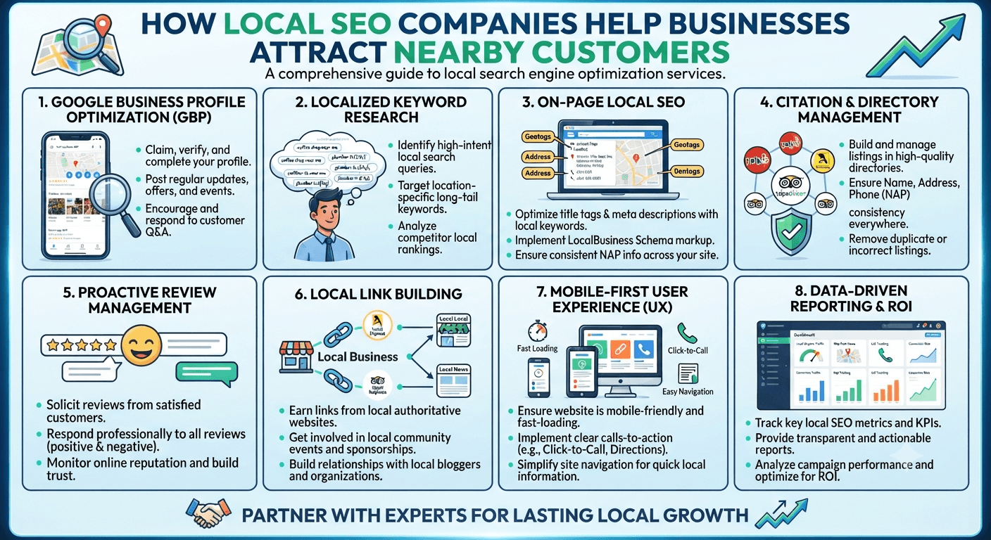 How Local SEO Companies Help Businesses Attract Nearby Customers