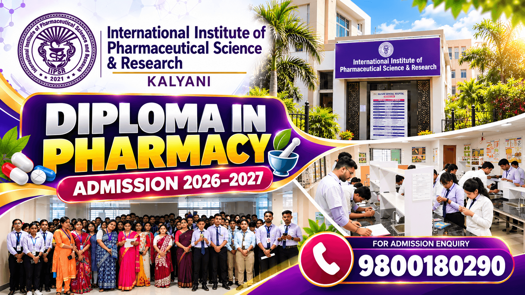 International Institute of Pharmaceutical Science & Research Kalyani D.Pharm Admission 2026-27
