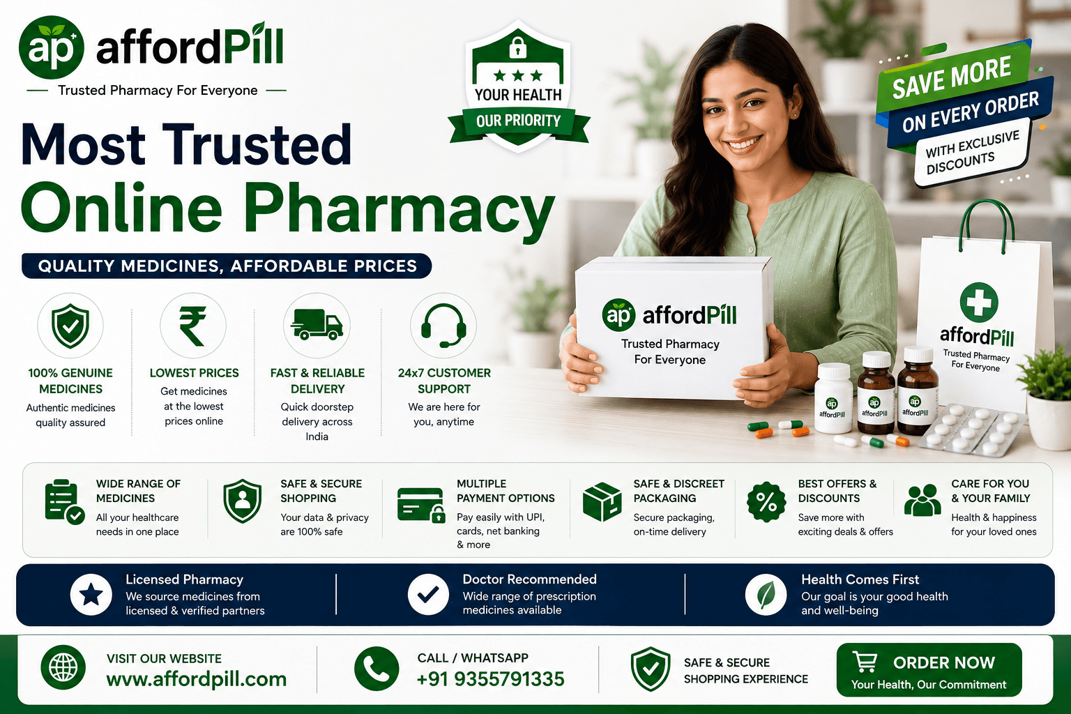 Shop Medicines with Confidence from a Most Trusted Online Pharmacy | AffordPill