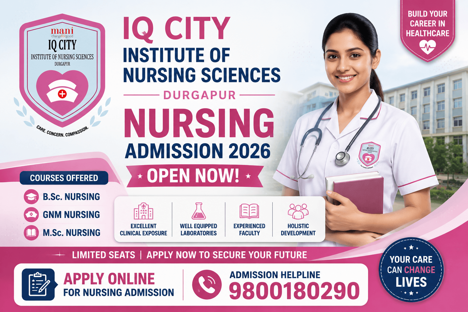 IQ City Nursing Admission 2026: B.Sc Nursing, GNM & M.Sc Nursing