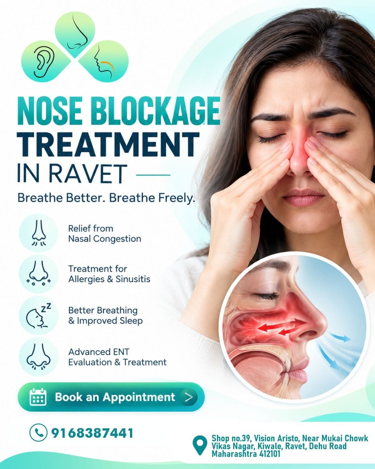 Nose Blockage Treatment in Ravet: Breathe Freely Again