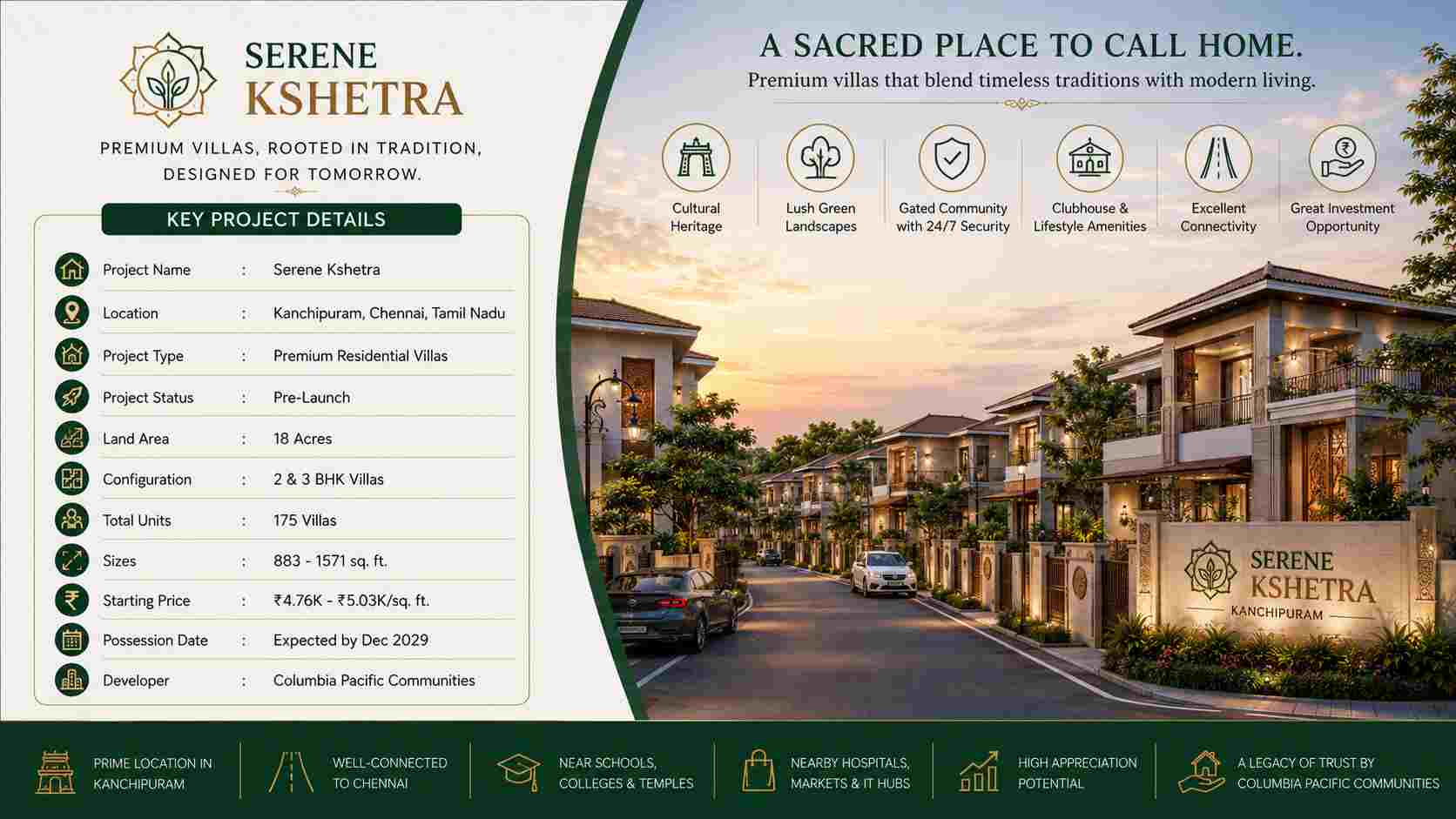 Serene Kshetra: Premium Villas in Kanchipuram
