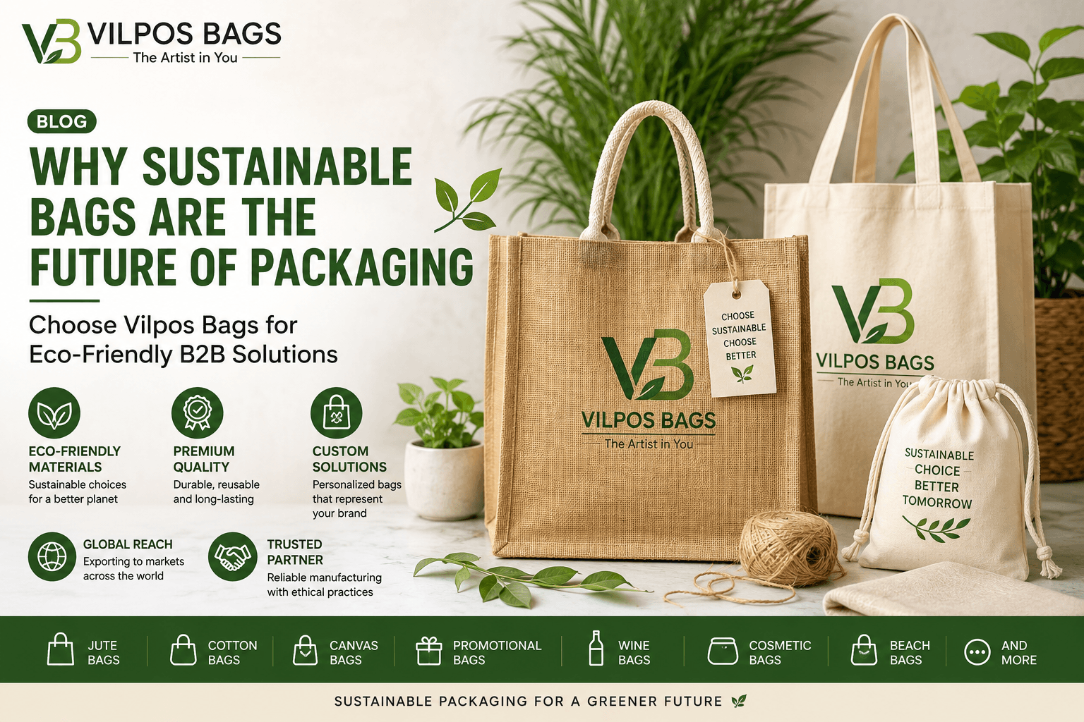 Why Sustainable Bags Are the Future of Packaging | Eco-Friendly Solutions by Vilpos Bags