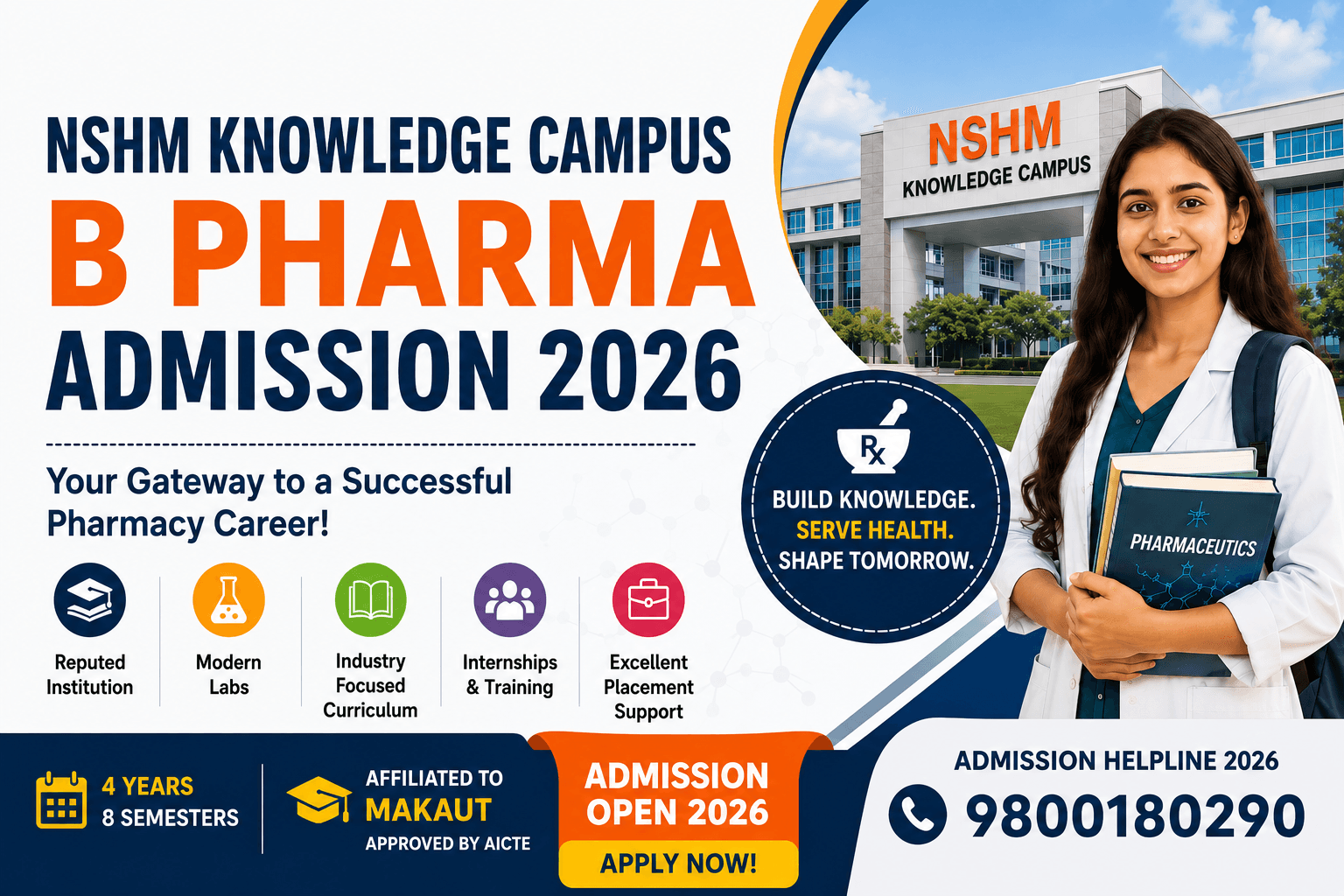 NSHM B Pharma Admission 2026