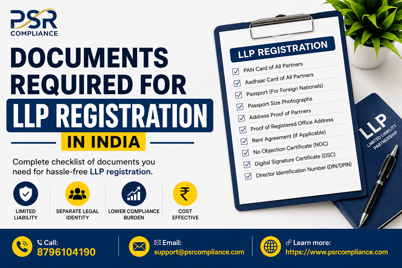 Documents Required for LLP Registration in India (2026)
