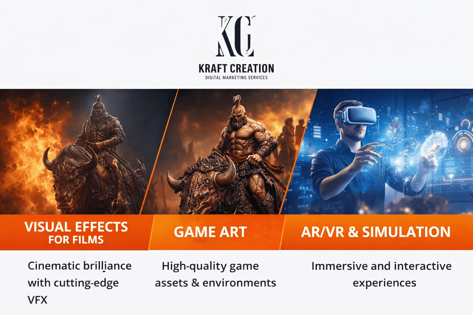 Kraft Creation: 3D Animation Studio in India for VFX, Game Art & AR/VR