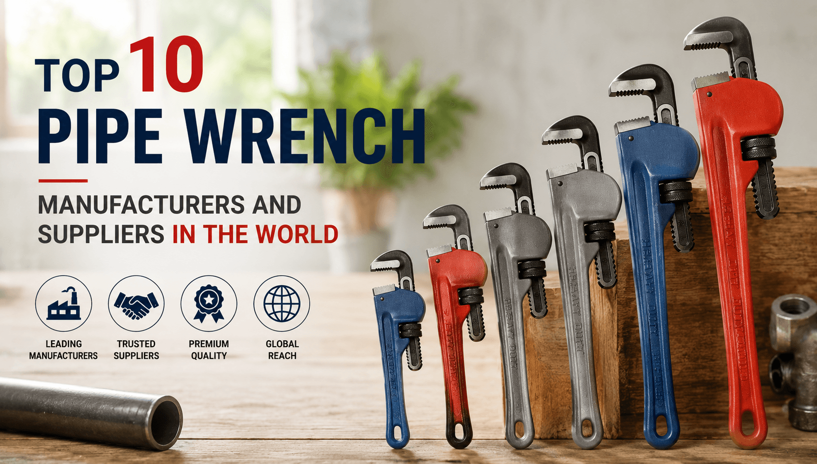 Top 10 Pipe Wrench Manufacturers and Suppliers in the World