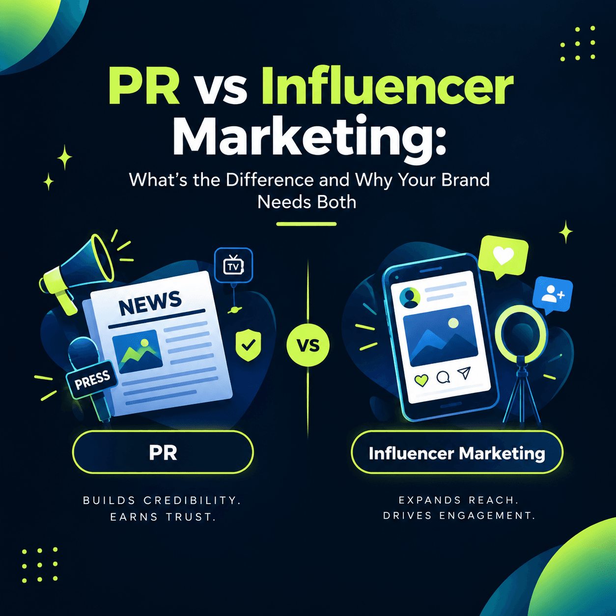 PR vs Influencer Marketing: What's the Difference and Why Your Brand Needs Both