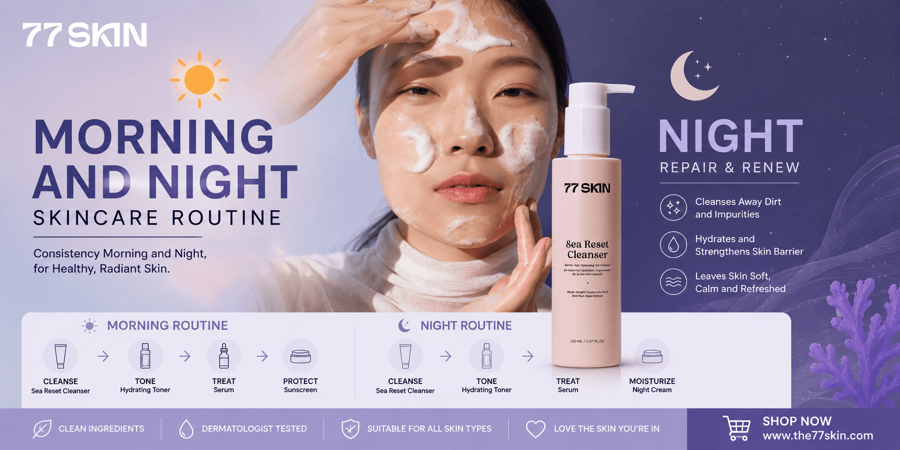 Healthy Skin Begins With A Complete Daily Routine