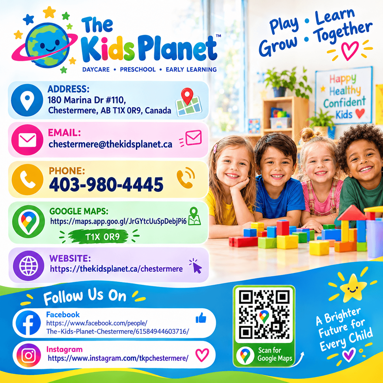 Top Rated Daycare in Chestermere: Early Learning and Childcare at The Kids Planet