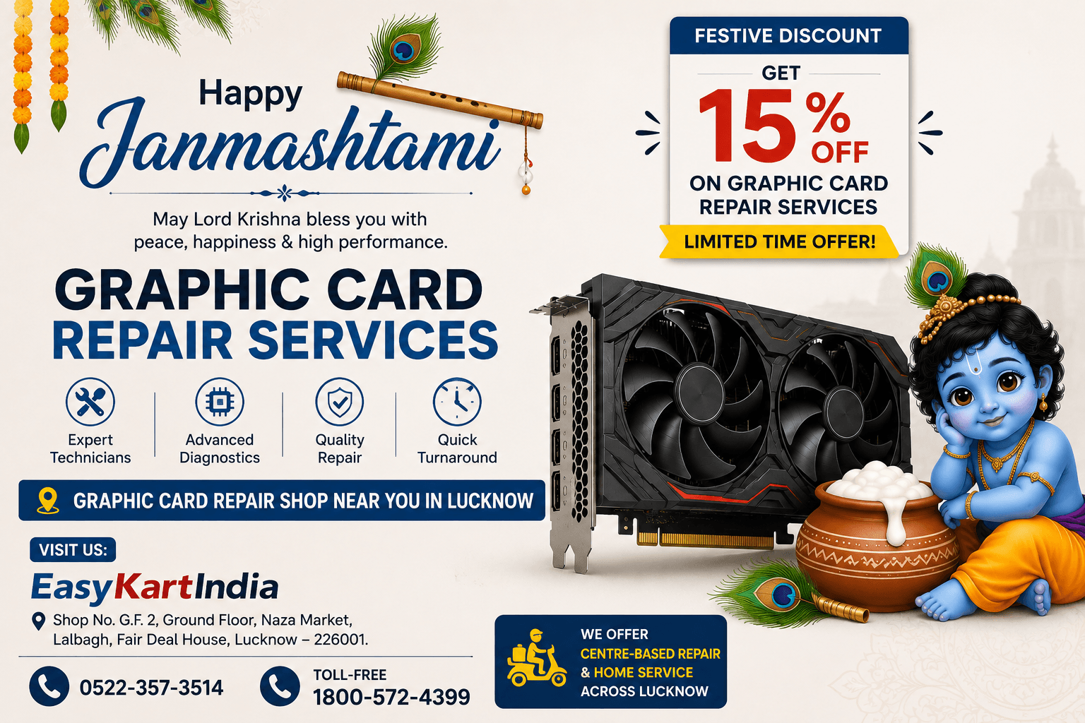 Graphic Card Repair Cost in Lucknow: