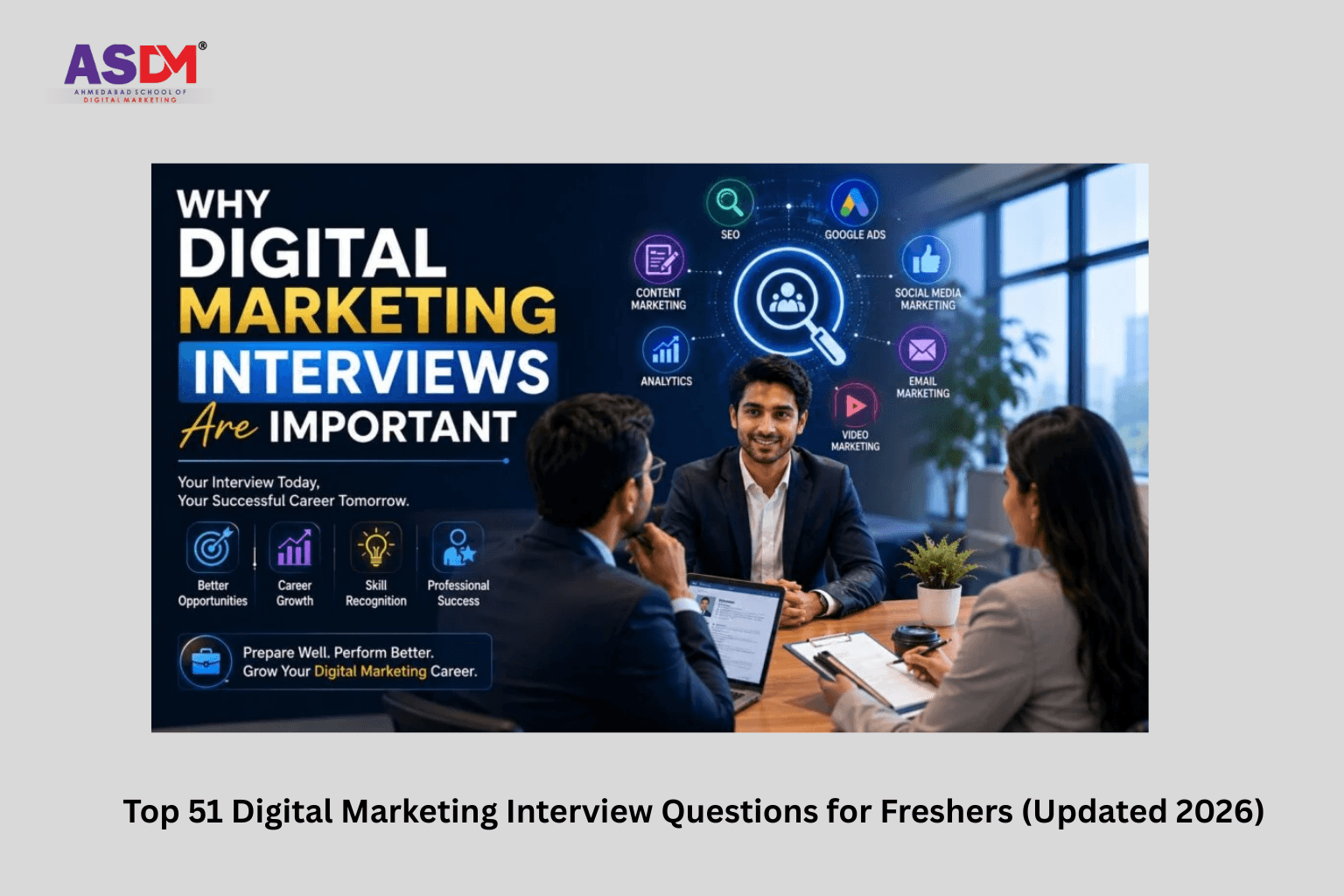 Top 51 Digital Marketing Interview Questions for Freshers (Updated 2026)