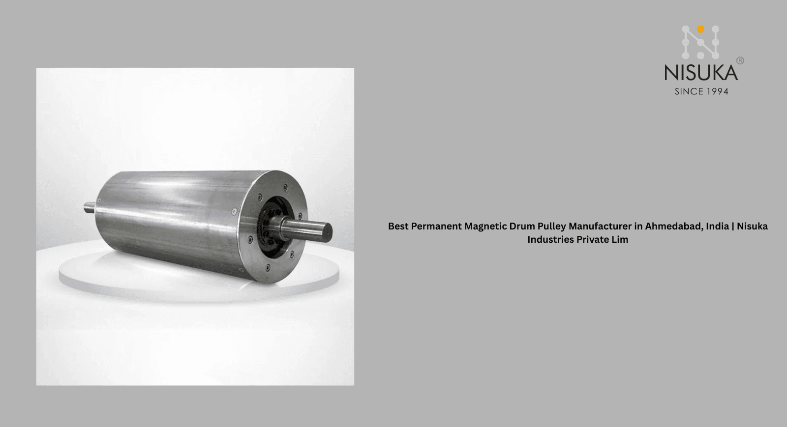 Best Permanent Magnetic Drum Pulley Manufacturer in Ahmedabad, India | Nisuka Industries