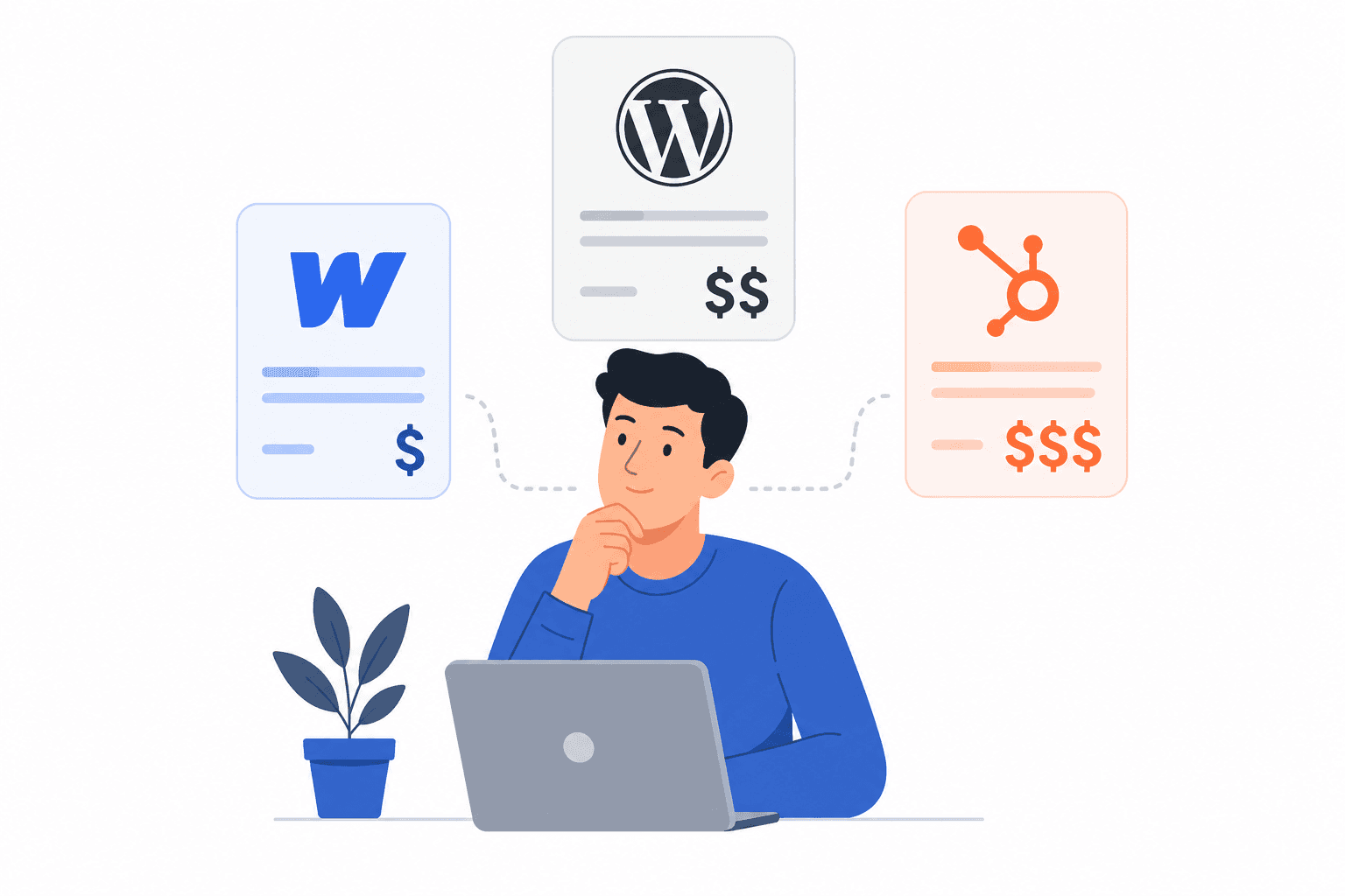 Webflow vs WordPress vs HubSpot 2026: Real Cost Breakdown