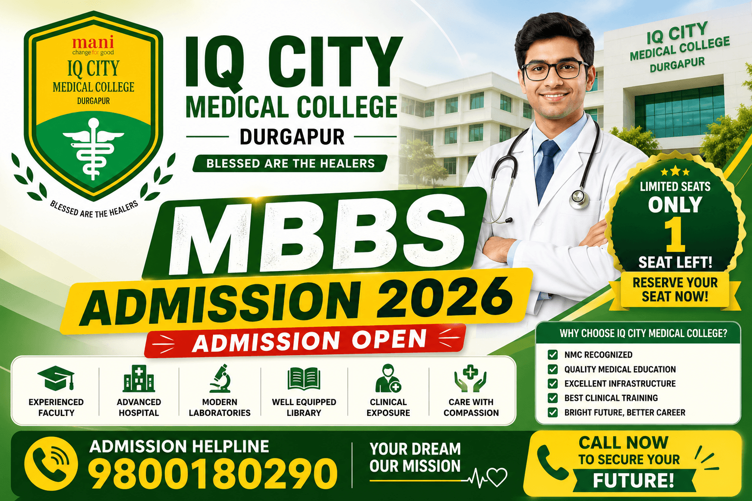 IQ City MBBS Admission 2026: 1 Seat Left – Apply Now
