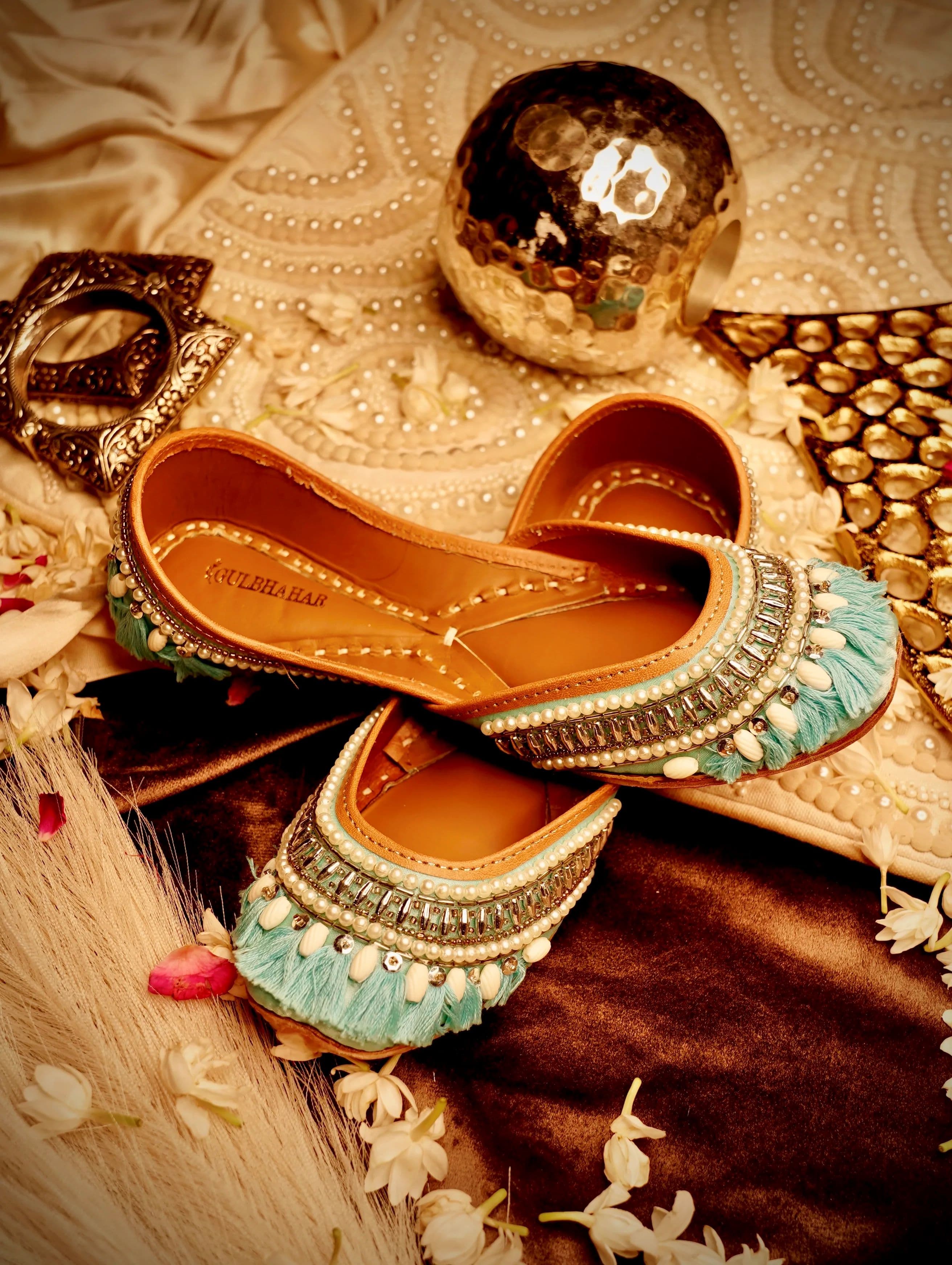 How Tassel Details Add Charm to Traditional Blue Jutti Designs