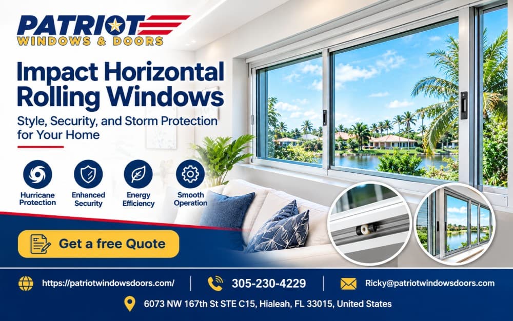 Impact Horizontal Rolling Windows for Hurricane Protection