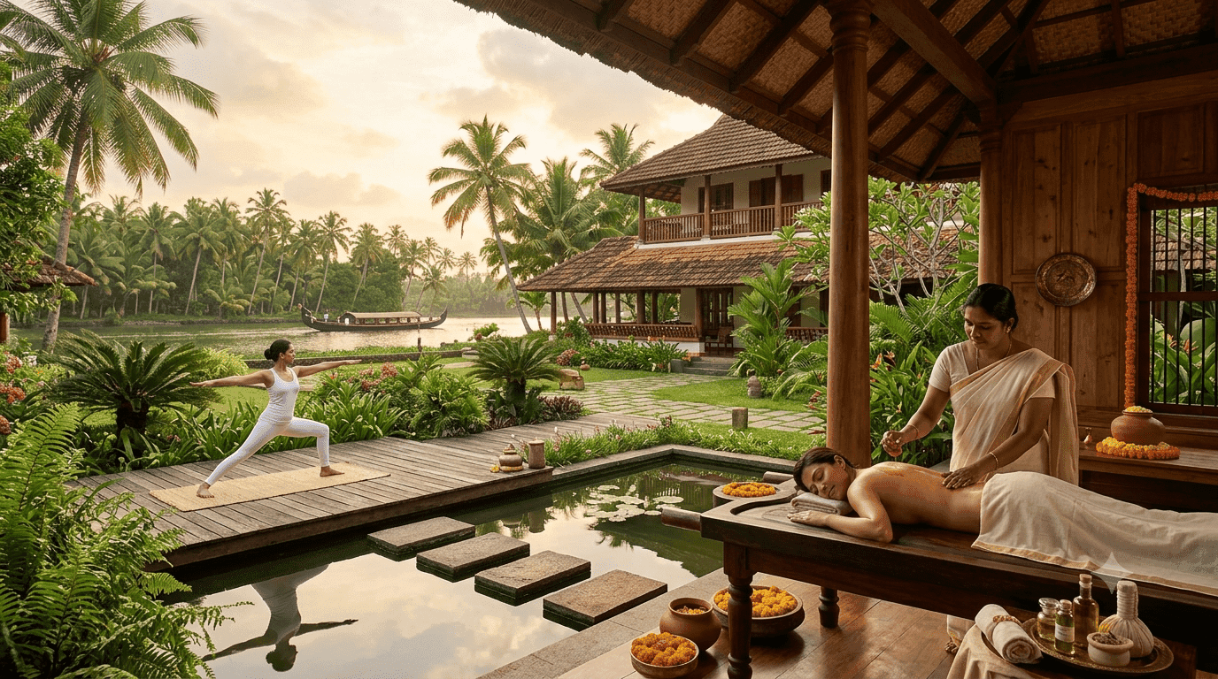 Authentic Ayurveda and wellness experiences in Kerala.